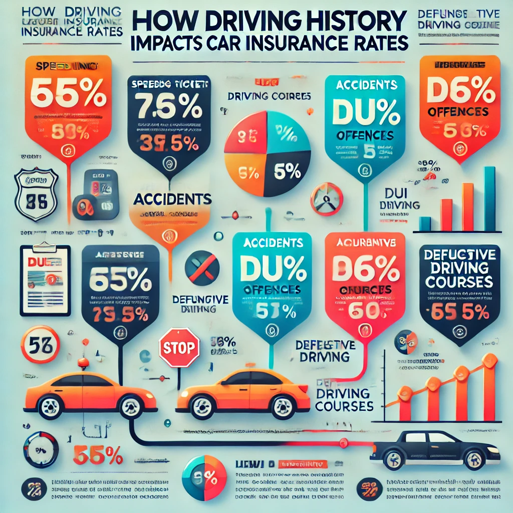 How does my driving history impact my insurance rates