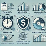 What are the different types of life insurance (e.g., term life, whole life, universal life)
